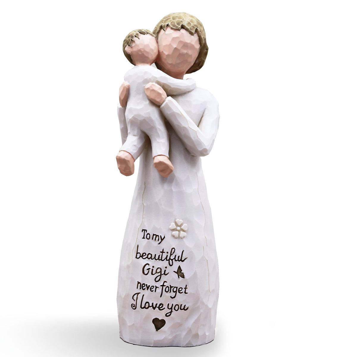 AcowSpt Gigi figurine hugging a child, ideal grandma gift for cherished moments.