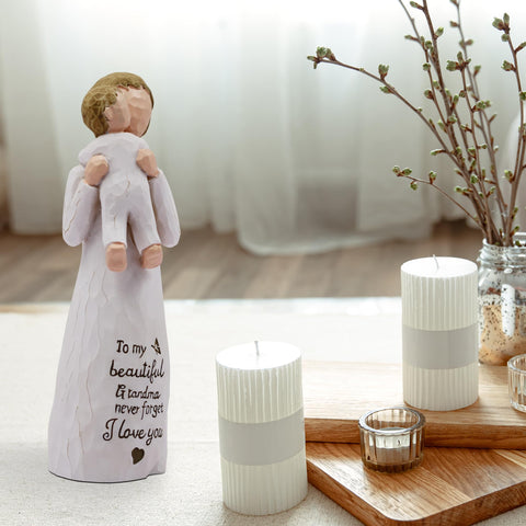 AcowSpt Grandma Gifts figurine on nightstand, evokes warmth and cherished memories