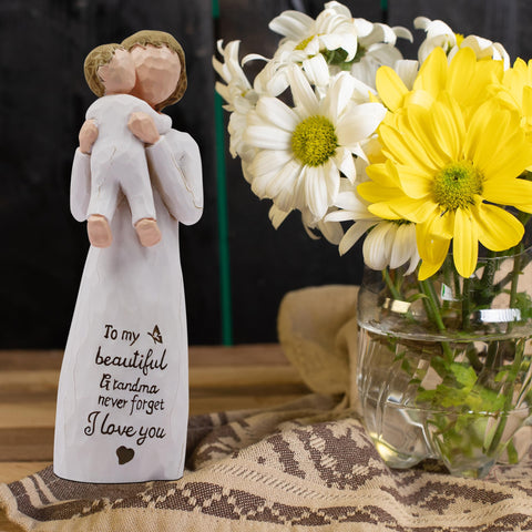 AcowSpt Grandma Gifts holding-child-up figurine, ideal for mantel decor and memory keeping