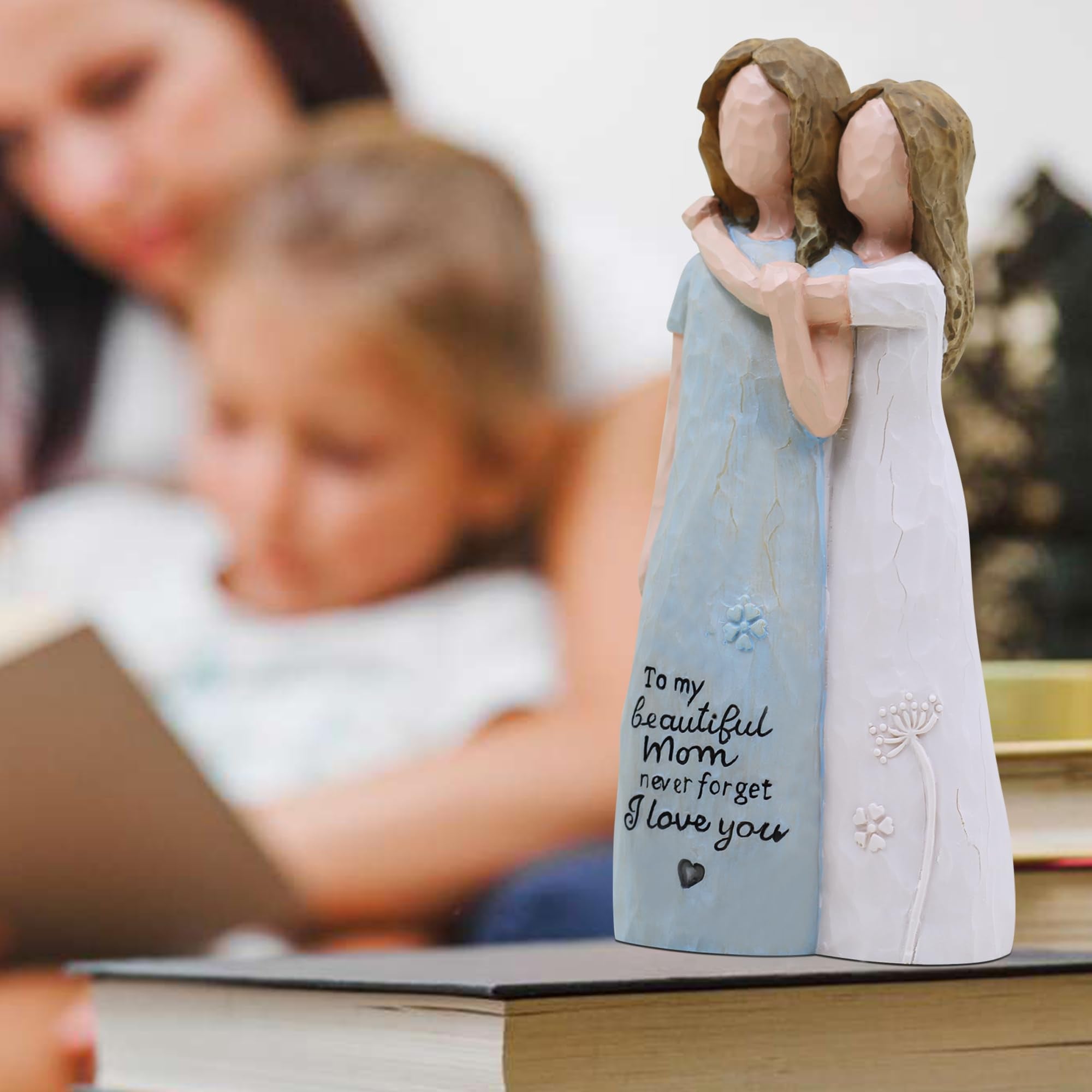 AcowSpt mother-bride gift figurine on display emphasizes cherished family moments.
