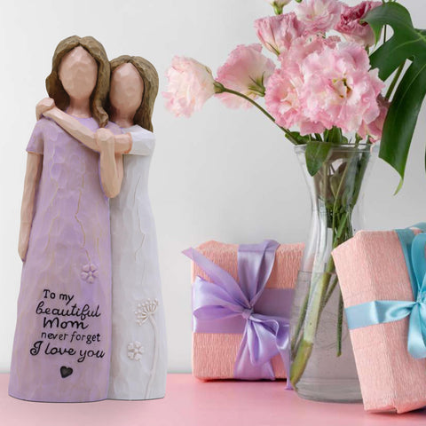 AcowSpt resin figurine closeup highlights carving, offering lasting family heirloom sentiment.