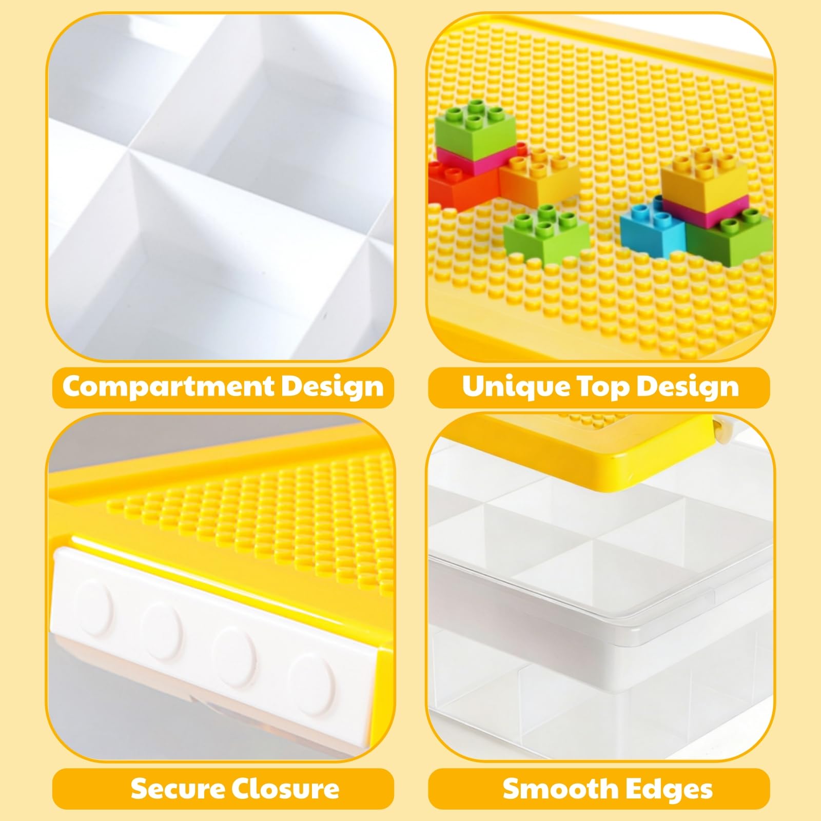 Acshio Building Block Organizer Bin 30 compartments help categorize hardware, crafts, and small parts.
