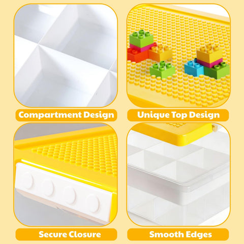 Acshio Building Block Organizer Bin 30 compartments help categorize hardware, crafts, and small parts.