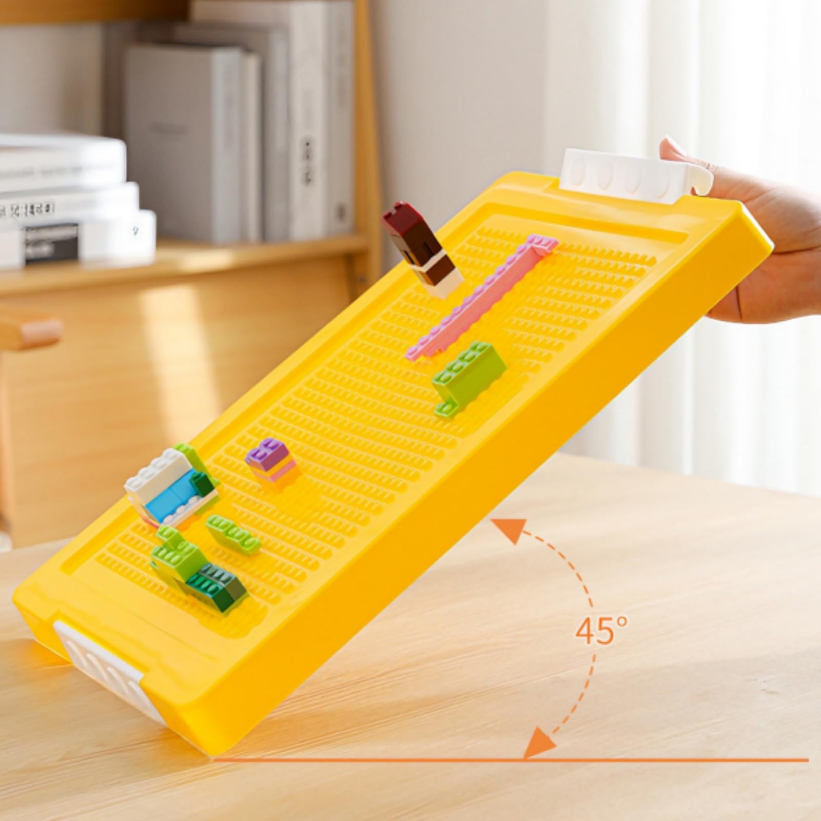 Acshio Building Block Organizer Bin fits neatly in drawers for tidy spaces.