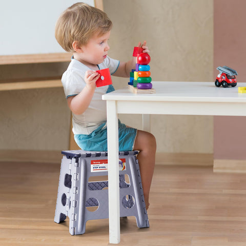 ACSTEP 13-inch folding step stool folded compact for easy storage in tight spaces