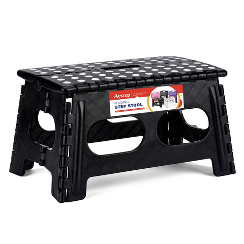 ACSTEP folding step stool with a 15-inch wide platform for stable reaching