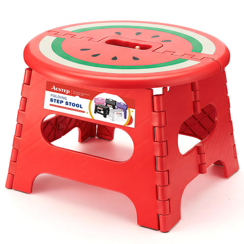 ACSTEP folding step stool 9-inch in action for reach tasks.