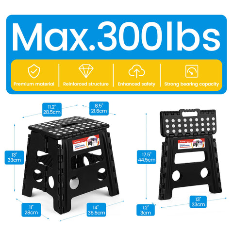 ACSTEP stool anti-slip surface improves stability during use