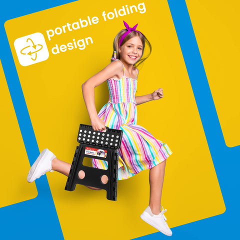 ACSTEP folding stool with carrying handle for easy transport