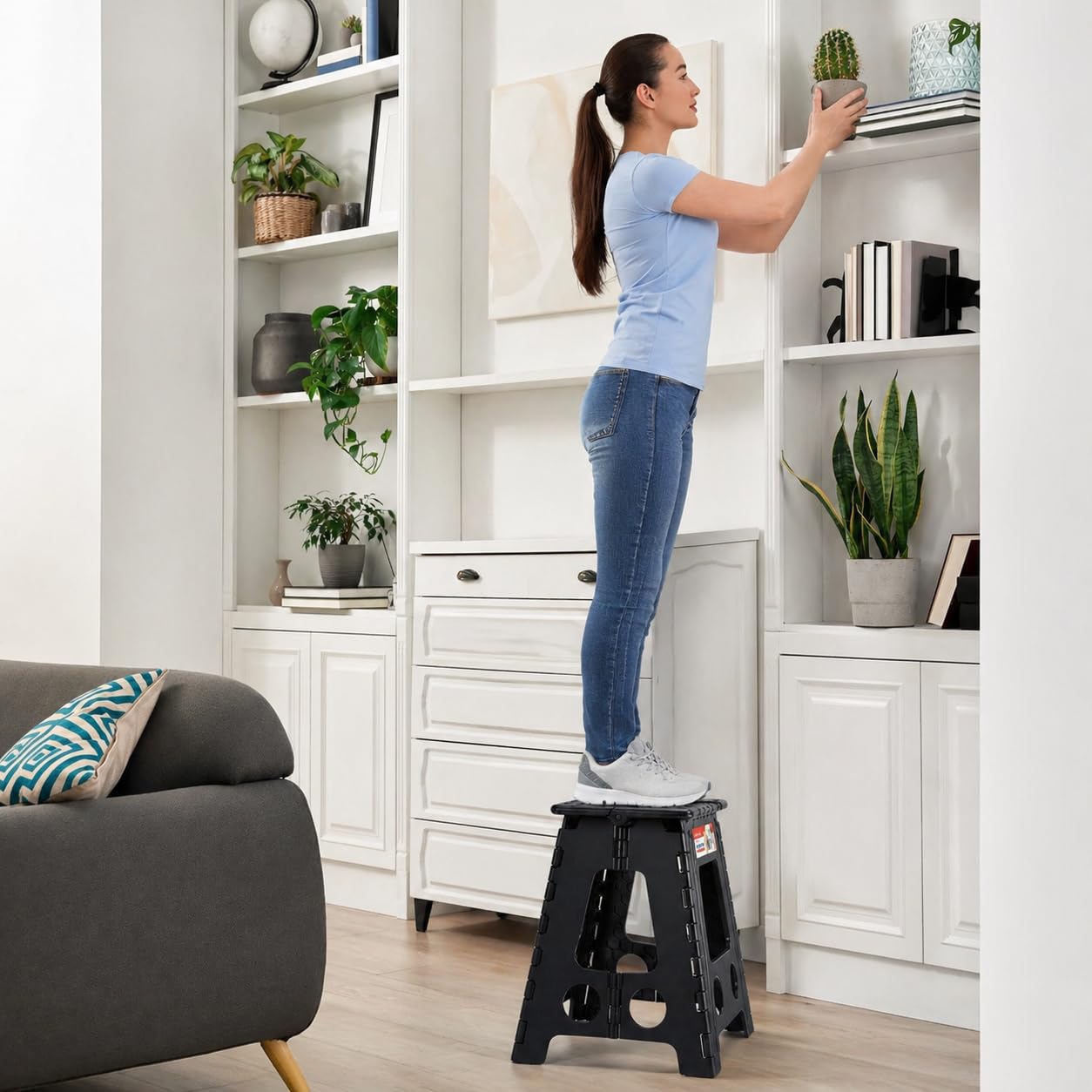 ACSTEP folding step stool with heavy-duty bearings for durable daily use.