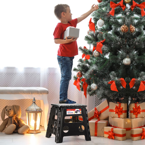 ACSTEP folding step stool open at 13 inches for easy reaching tasks