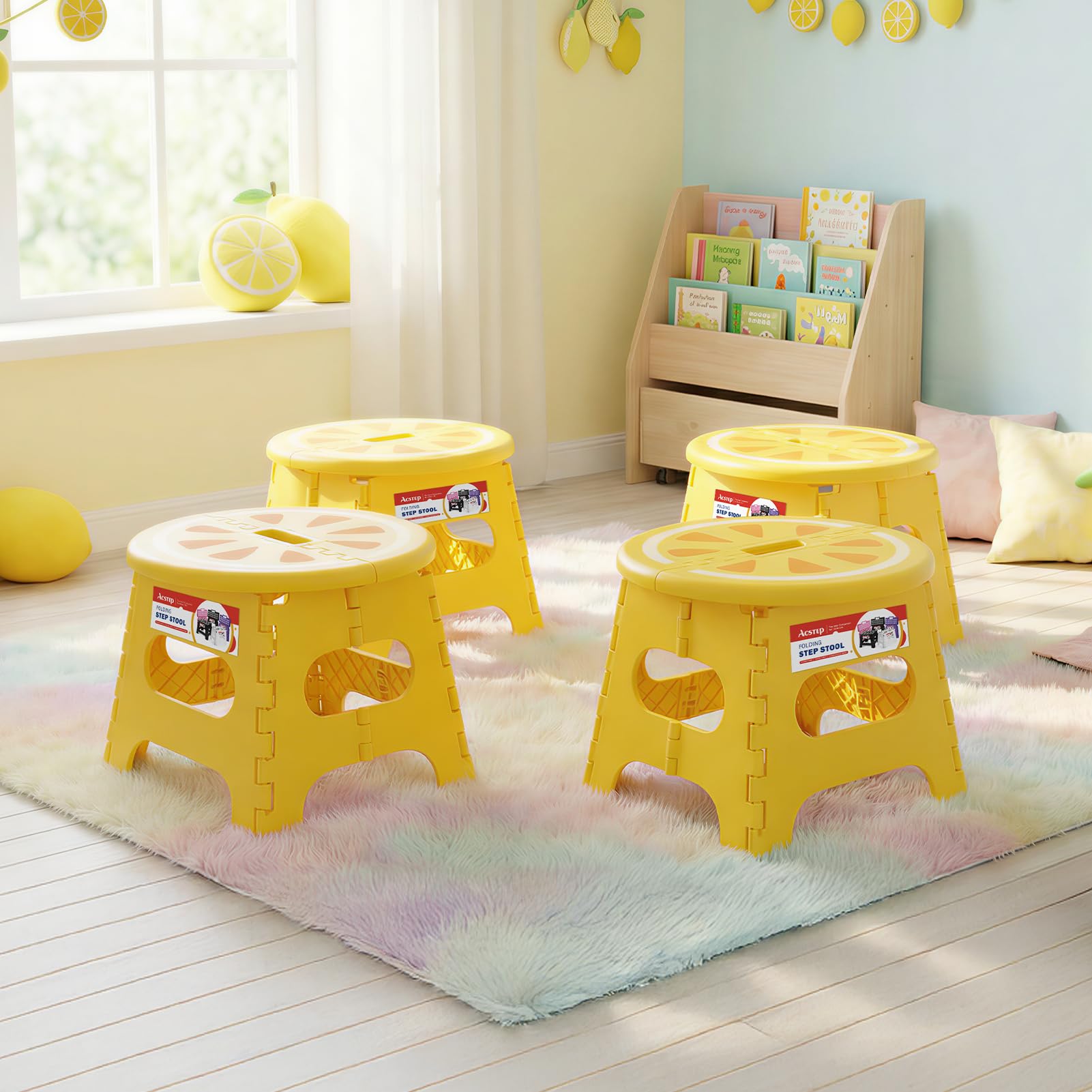 ACSTEP kitchen and bathroom use stool supports daily reaching tasks.