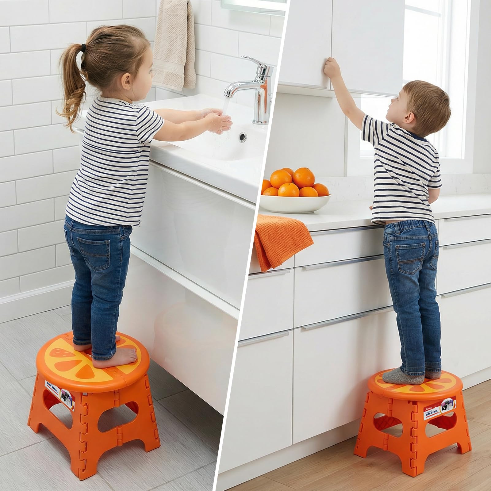 ACSTEP orange stool suitable for outdoor camping and activities