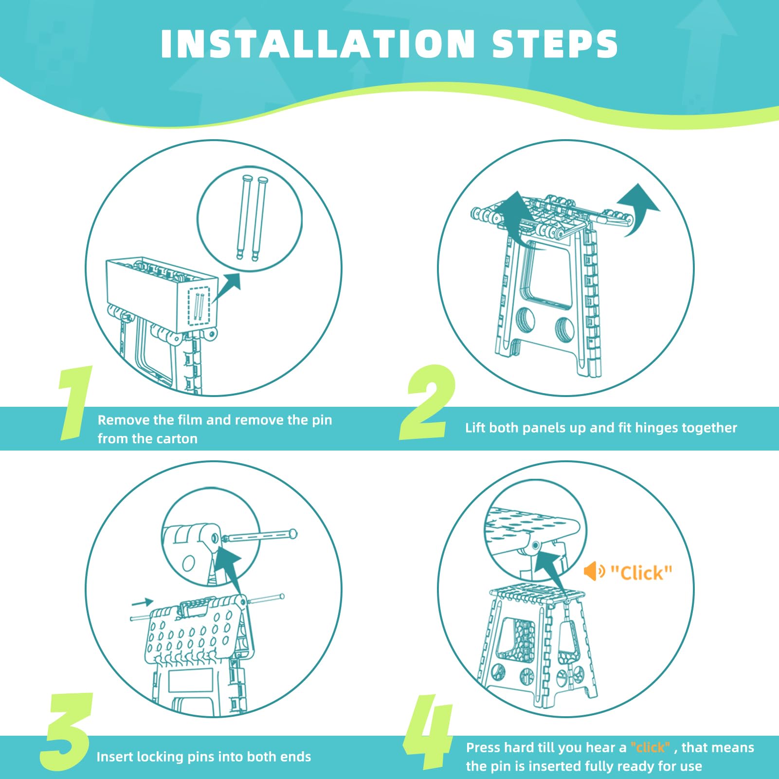 ACSTEP quick-fold design enables easy storage after use