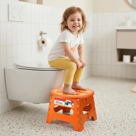 ACSTEP foldable stool with round seat for comfortable use