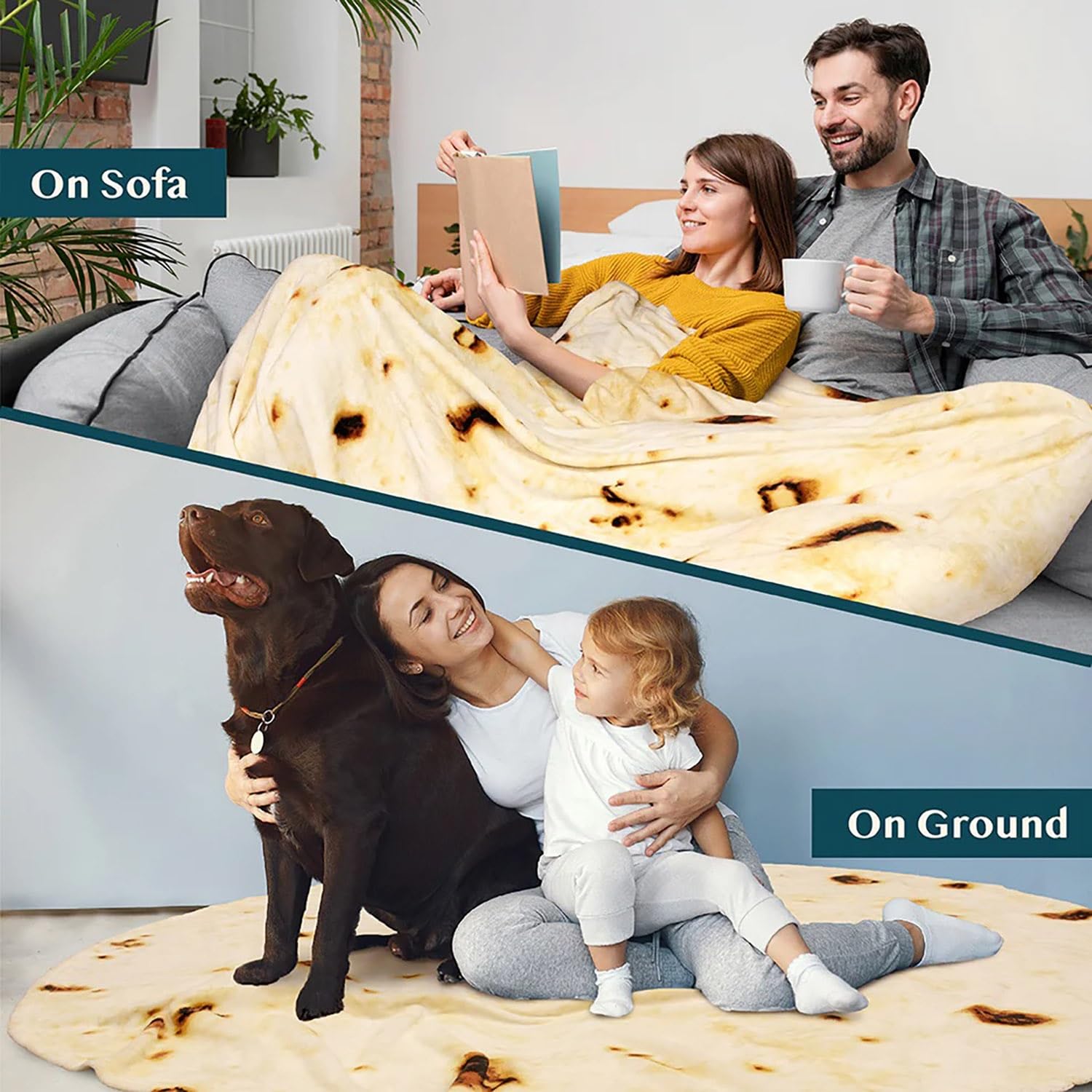Acteb burrito blanket party gift concept with gag vibe, ideal for white elephant games.