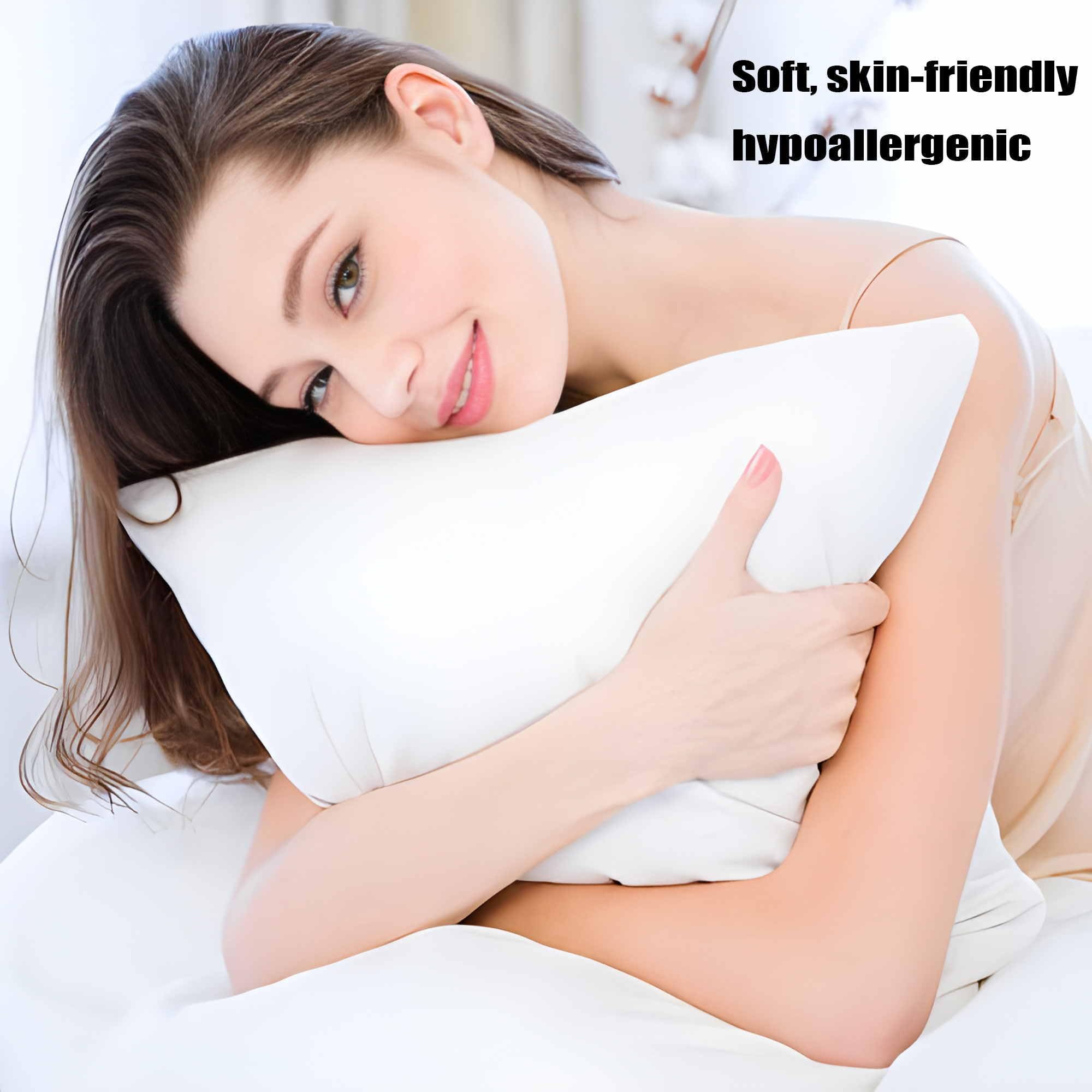 Acteb down-alternative microfiber detail demonstrates hypoallergenic comfort for sensitive skin