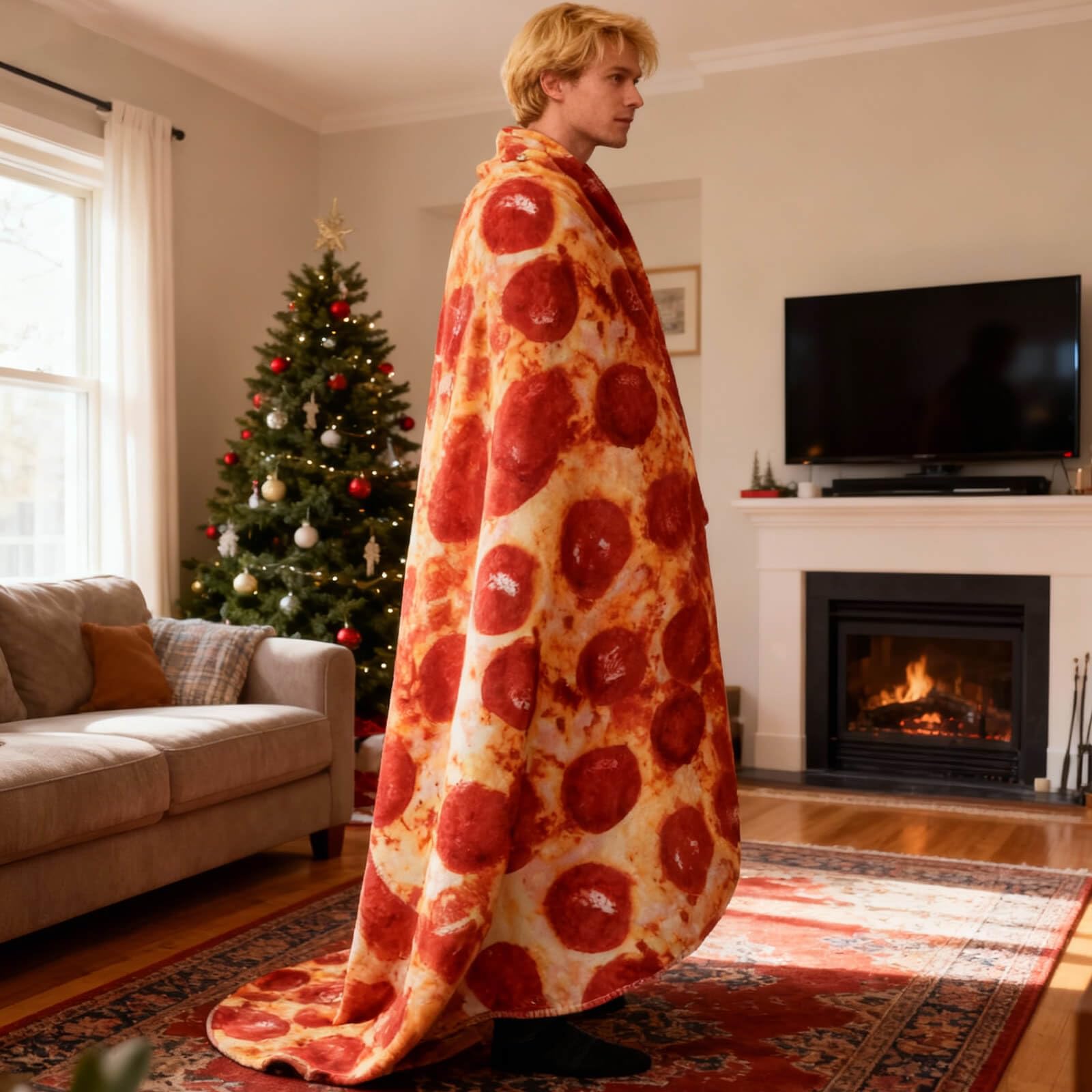 Acteb pepperoni blanket being machine washed and quick-drying