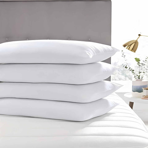 Acteb polycotton breathable cover detail highlights skin-friendly, cool-to-the-touch fabric.