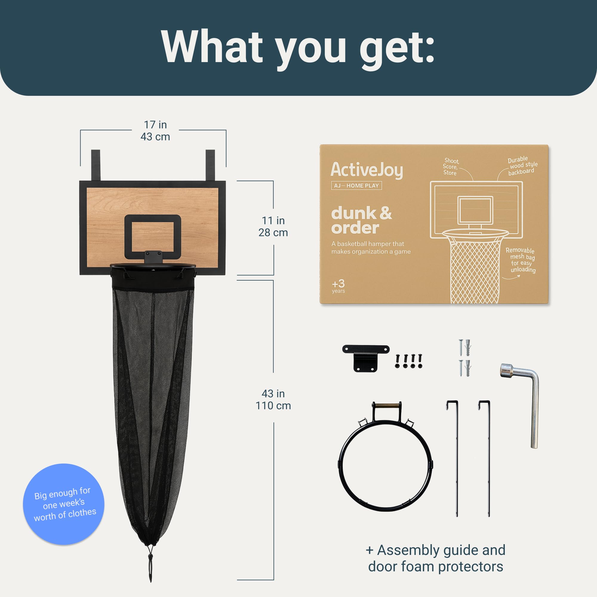 ActiveJoy foldable rim design saves space when not in use