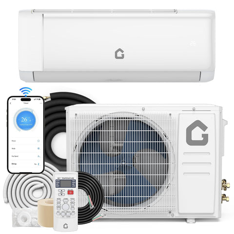 ActiveTrail 12K BTU mini split front view for efficient room cooling and heating.