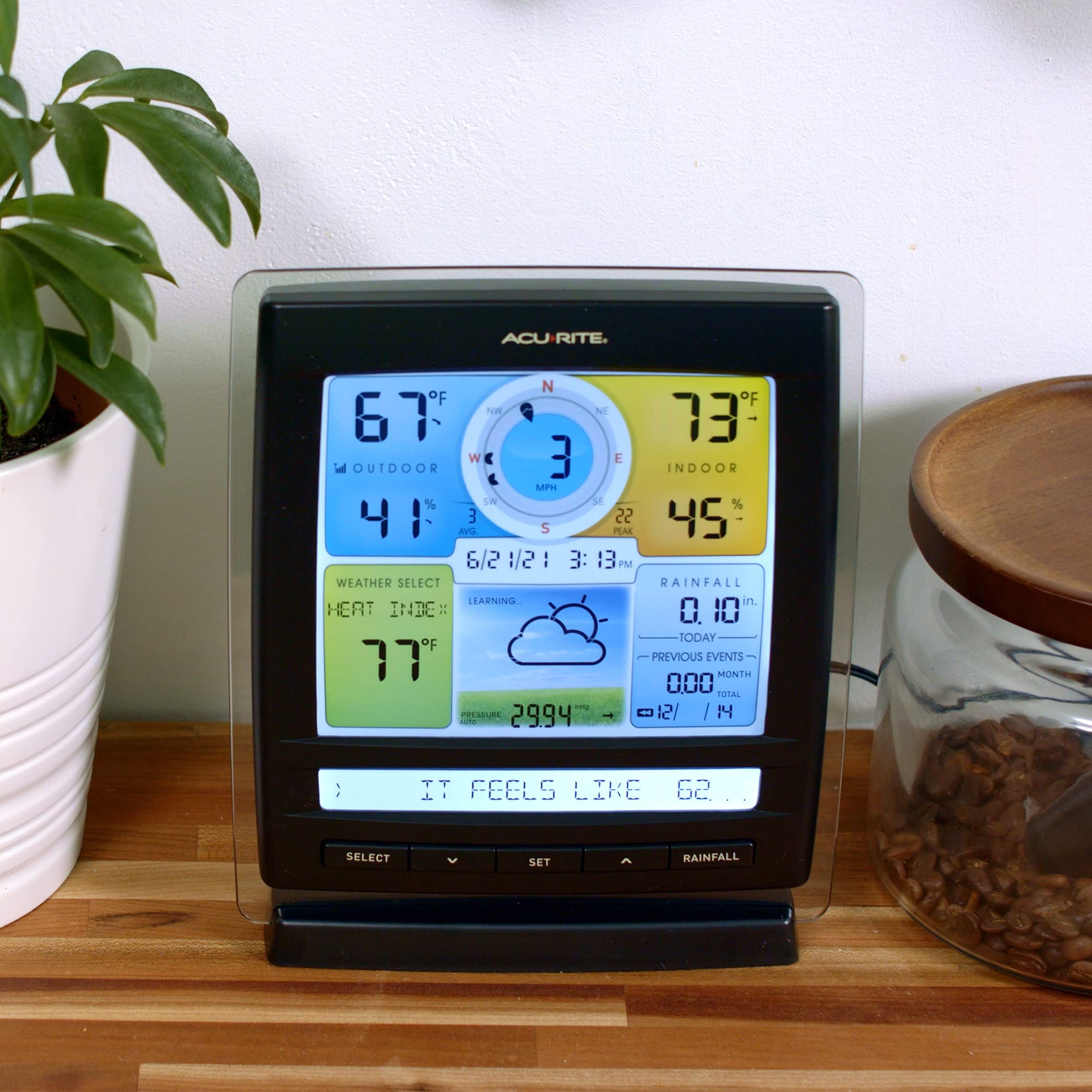 AcuRite Iris barometer and forecast indicators for weather trends