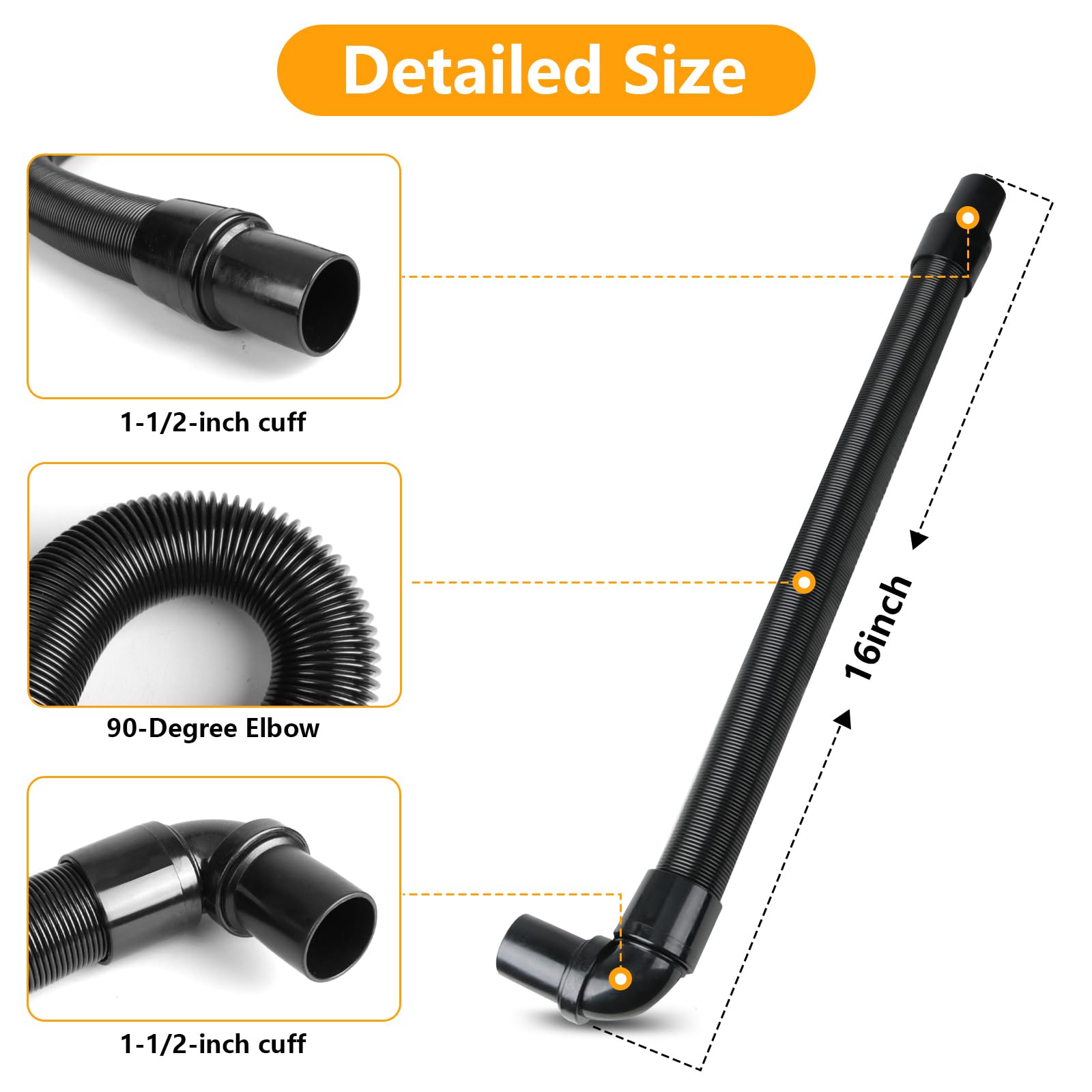 Durable black flexible backpack hose built for brisk workshop use