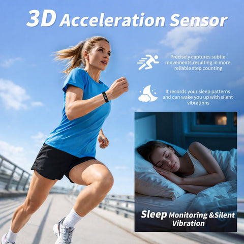 ADAWO 3D accelerometer pedometer delivers precise step counting for accurate activity data.