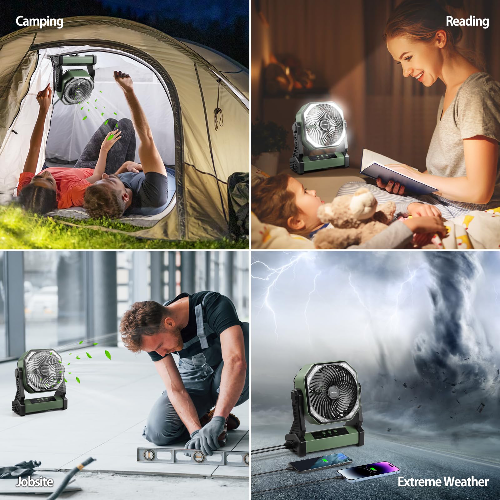 AddAcc 8-inch compact design fits easily in a camping bag or car trunk.