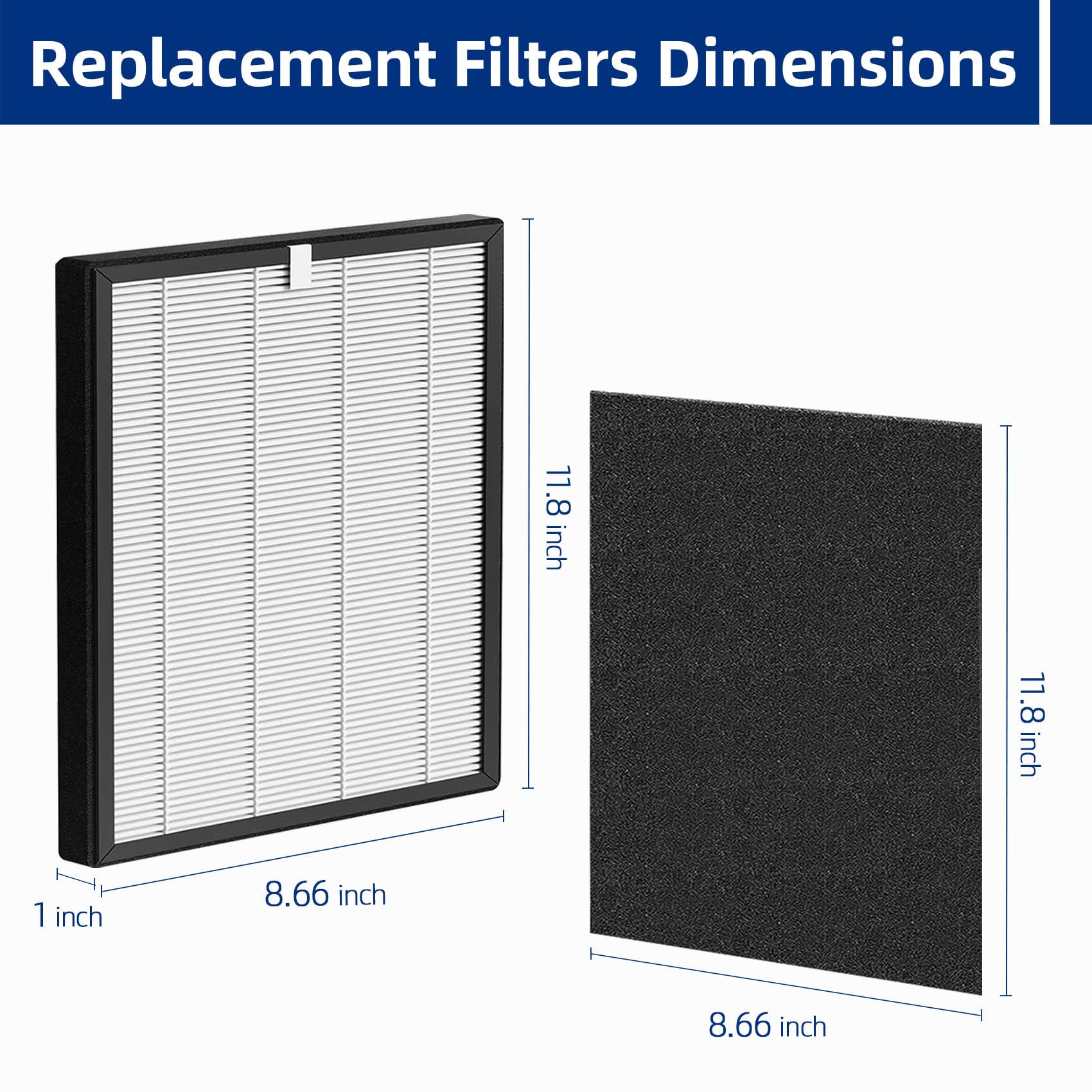Eight-pack activated carbon pre-filters by ADDFRESH improve odor and impurities control.
