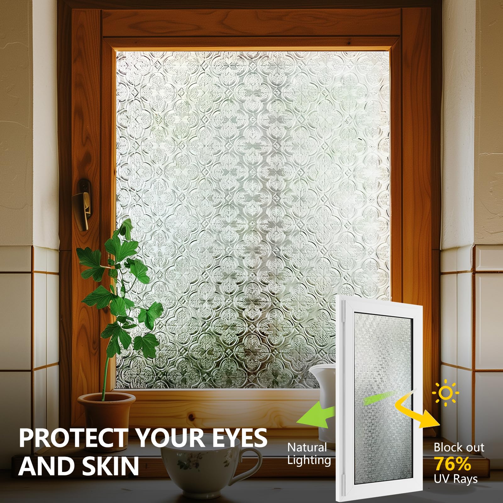 ADD.HERES UV-protection stained glass film preserves furnishings while letting light through