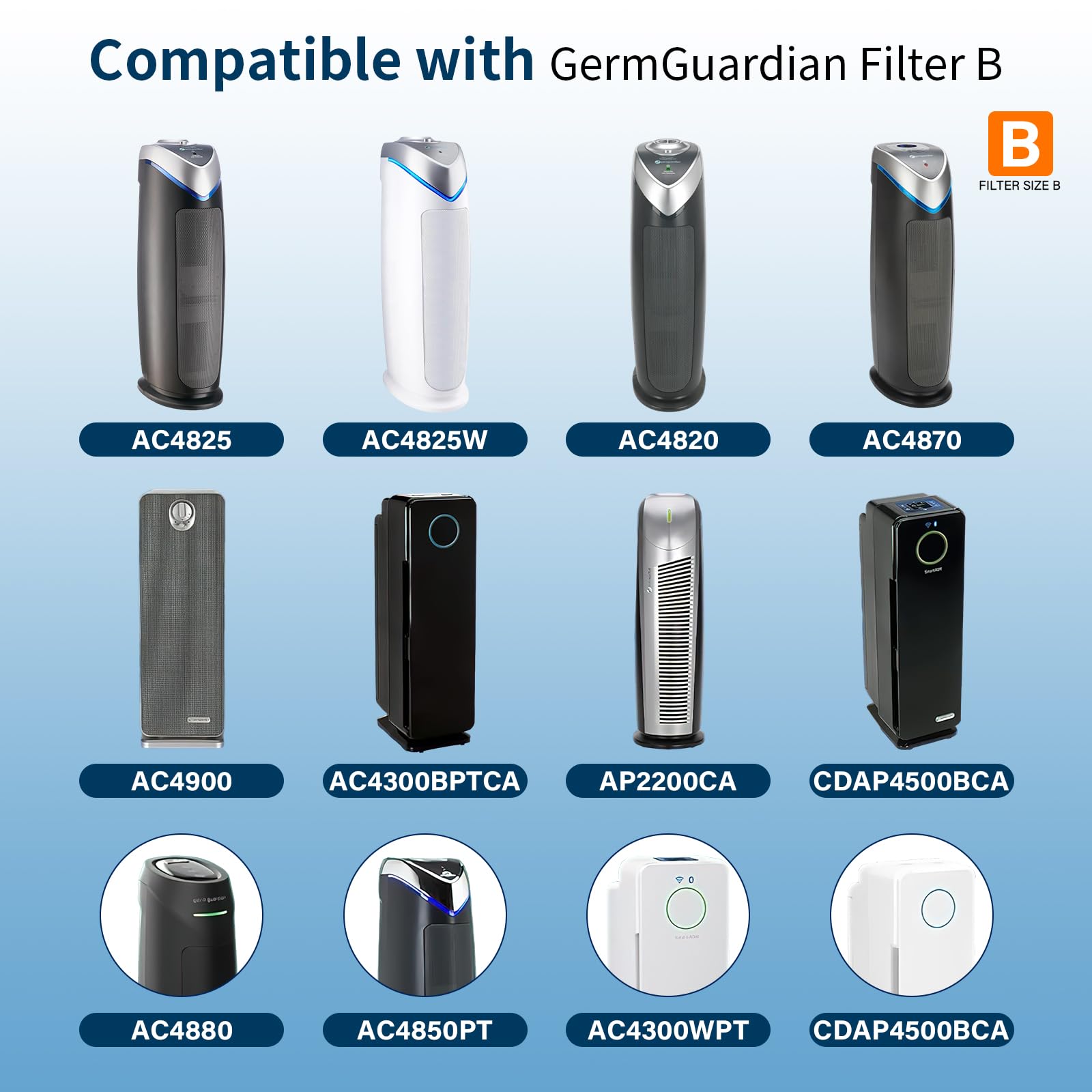 ADDUBEAU FLT4825 HEPA-B filter ready for installation in a compatible purifier.