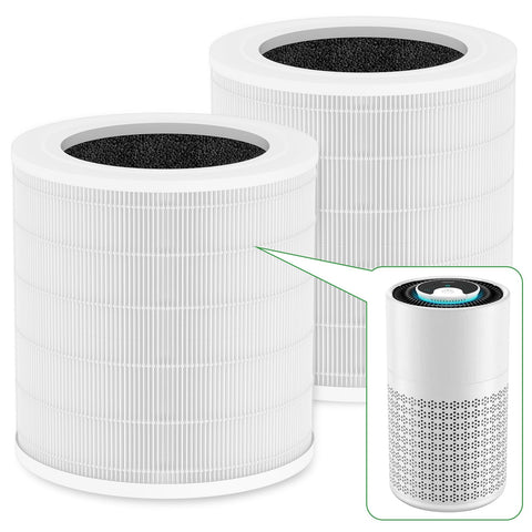 Addubeau A2001 filter front view highlighting 3-in-1 filtration for purer air