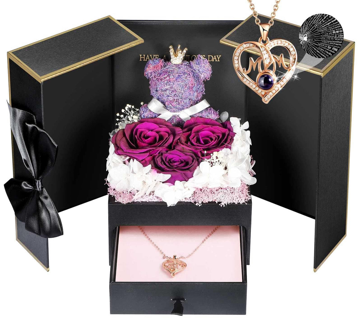 ADDWel preserved purple rose gift lasting years for mom