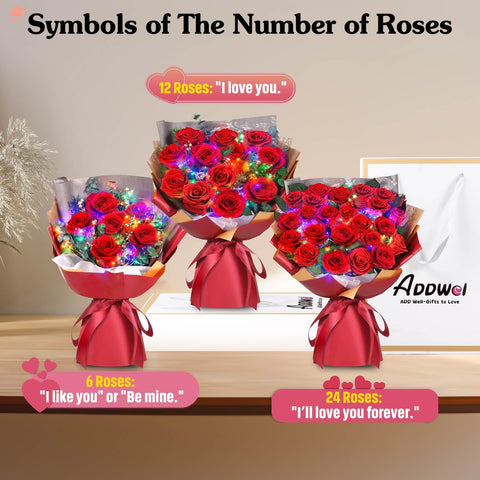 ADDWel romantic gift for wife featuring preserved roses