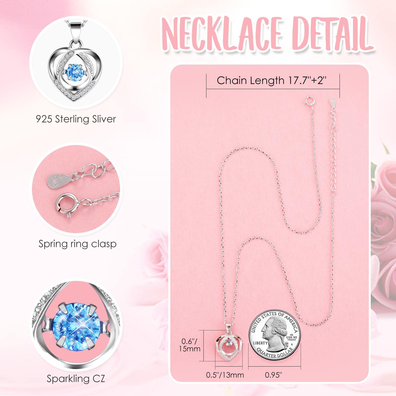ADDWel sterling silver necklace, hypoallergenic, suitable for daily wear.