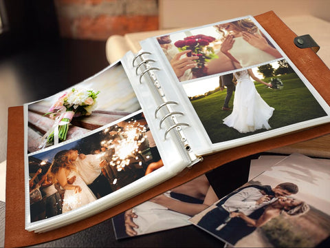 Adeerus Photo Album binder pocket supports extra notes and keepsakes.
