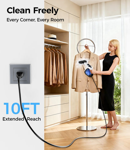 ADICOM 10 ft cord long reach for room-to-room cleaning