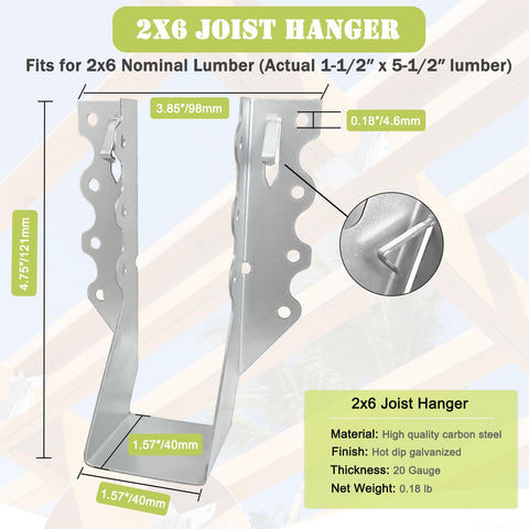 ADLMPW double-shear face-mount hanger provides durable support.