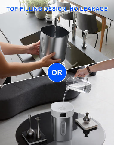 Admettre humidifier 304 stainless steel body for durability and style.