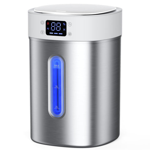 Admettre humidifier with 4l tank and top-fill design for easy refilling.