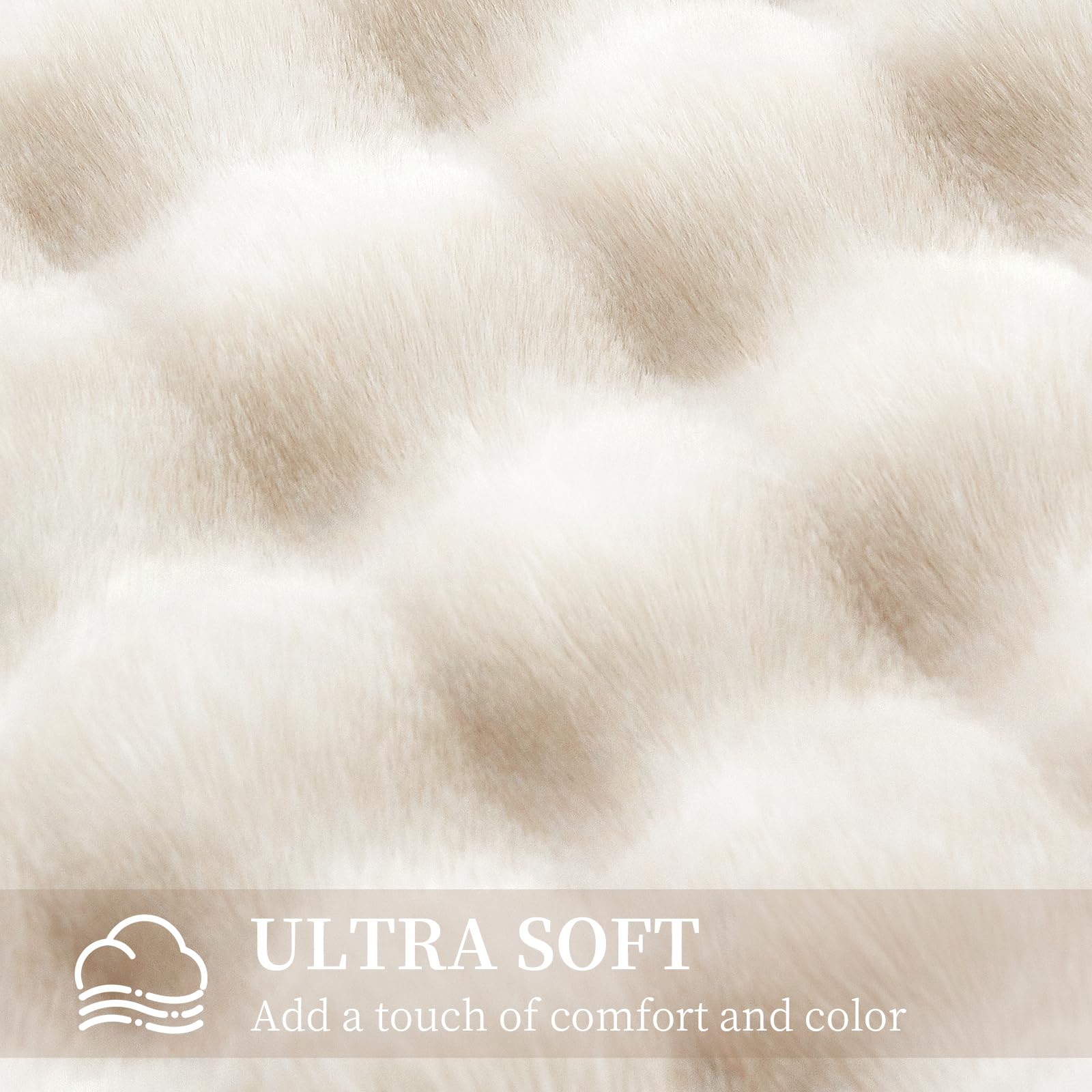Admitrack decorative cream blanket complements sofas and beds.