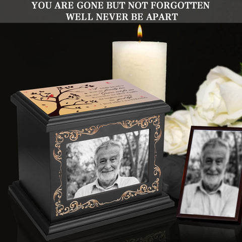 ADMLC Cremation Urn 6x4 photo slot supports a personal memory