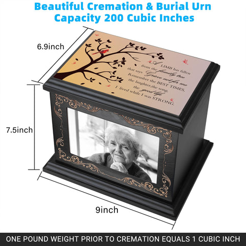ADMLC Cremation Urn wooden casket side shows natural texture for dignified display