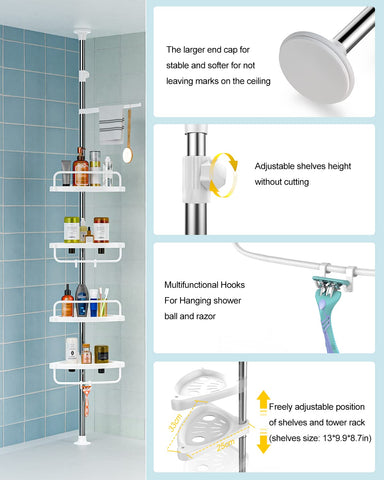 ADOVEL rustproof bathroom storage suitable for showers and other wet spaces.