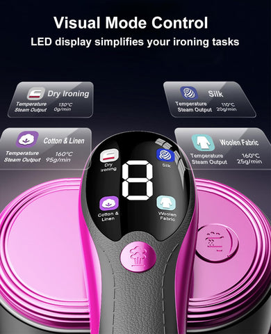 ADPTOYU large titanium soleplate close-up showing efficient wrinkle removal