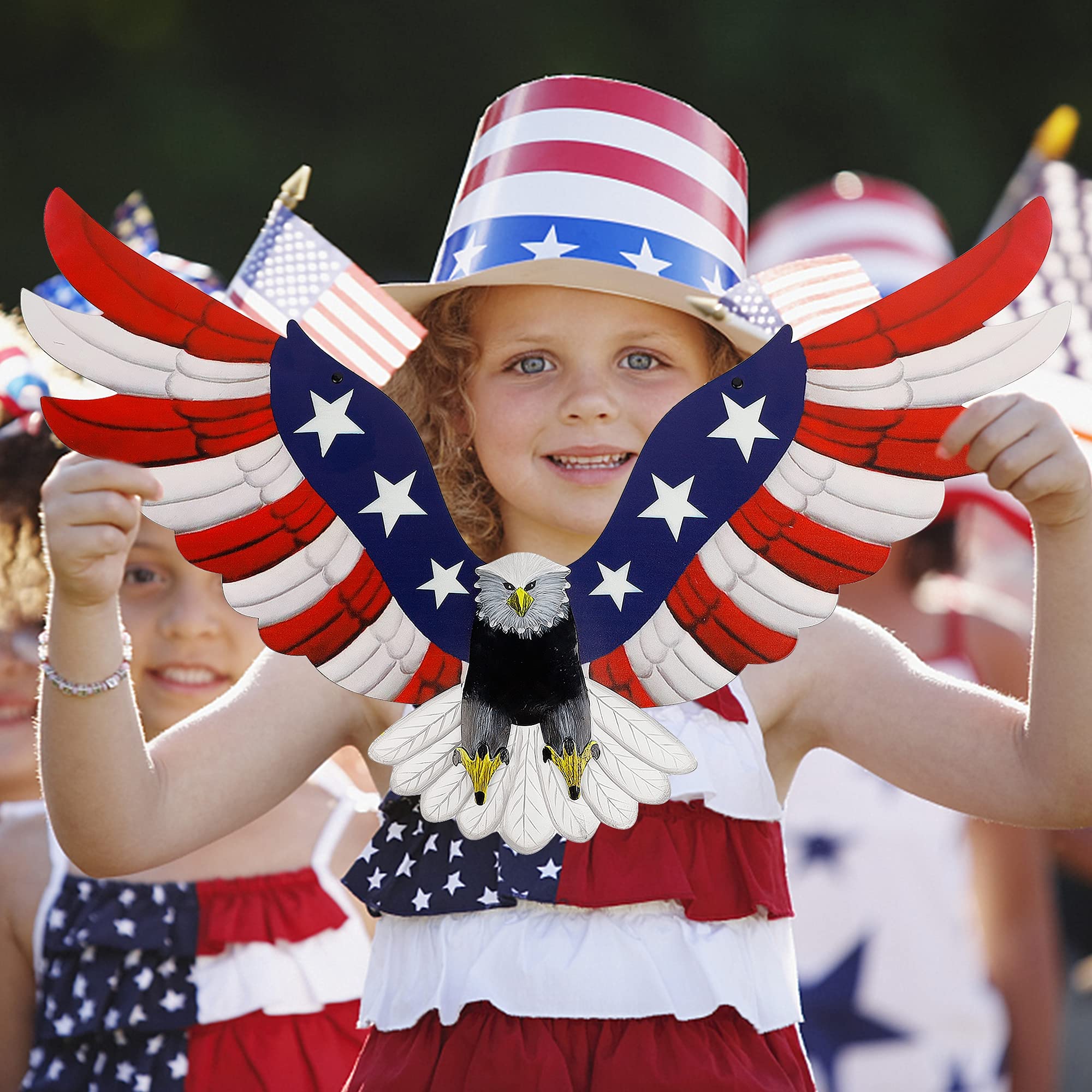 Adroiteet patriotic wall art, easy one-minute assembly for quick setup.