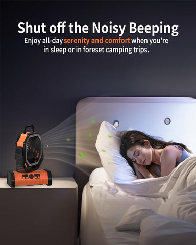 ADUST camping fan remote control for easy operation from anywhere.
