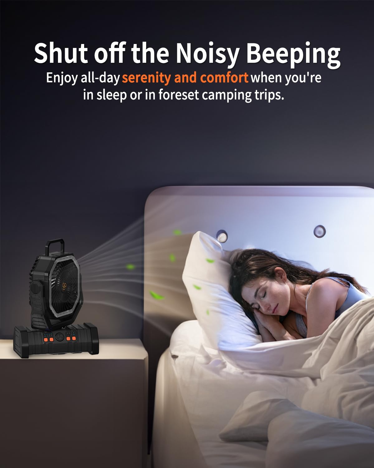 ADUST fan remote control for easy operation from bed or chair