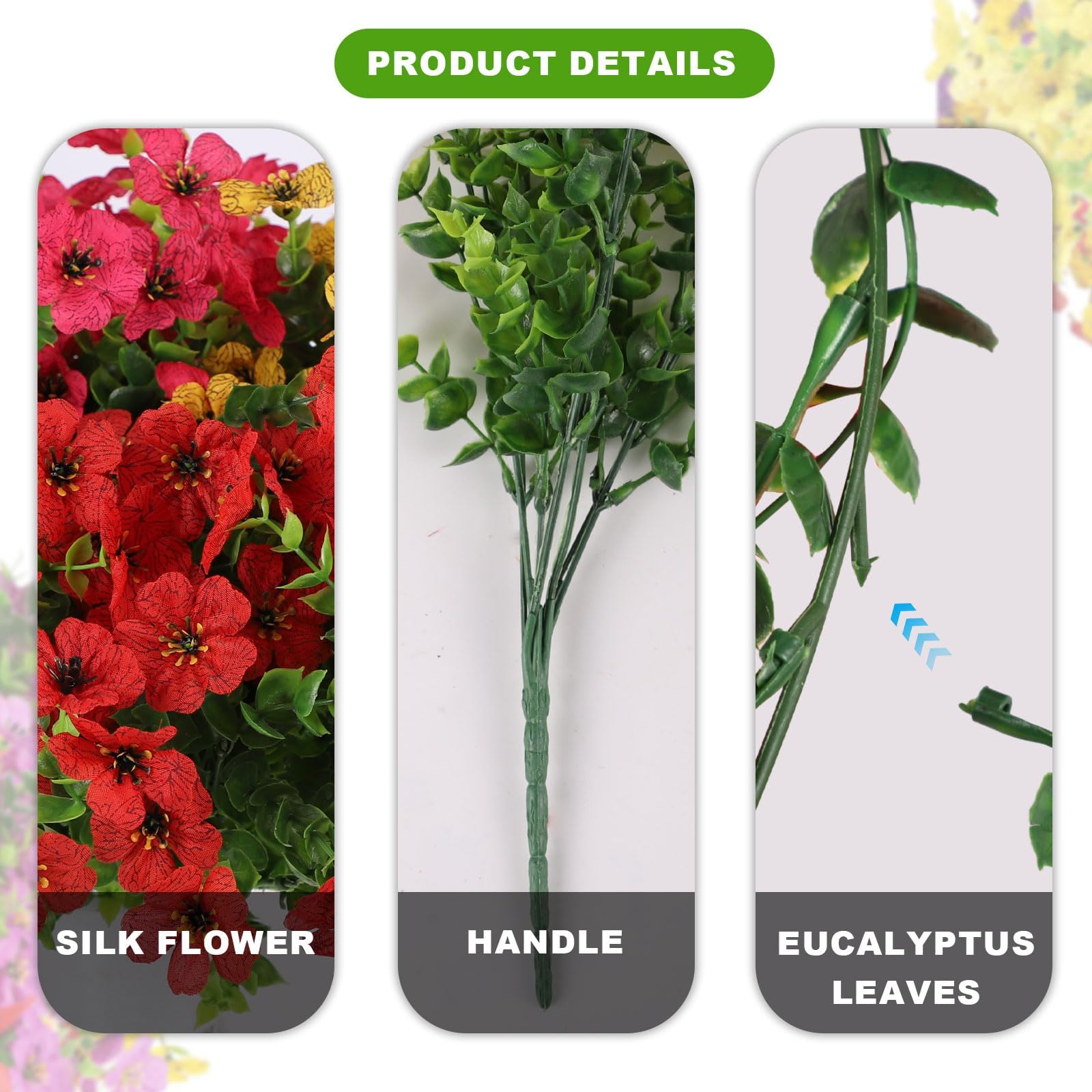 ADXORA hot pink artificial flowers ideal for garden borders and entryways.
